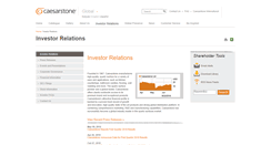 Desktop Screenshot of ir.caesarstone.com